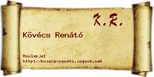 Kövécs Renátó névjegykártya