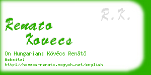 renato kovecs business card
