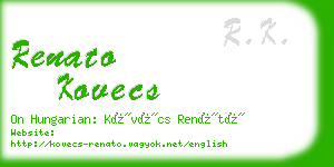 renato kovecs business card